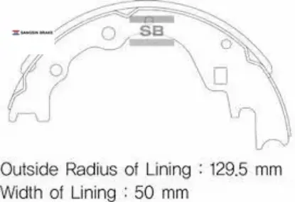 Arka kampana pabuç balata besta 2.2l r2 92-98 / e2200 2.2l r2 rf 91- sangsın 0k72a2638z/ k0bl12638z/ 0k70y2638z resmi