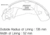 Arka kampana pabuç balata galloper 2.5l d4bh tci 99-03 / 3.0l g6at sohc v6 98-01 sangsın 583054aa00/ sb000102 resmi