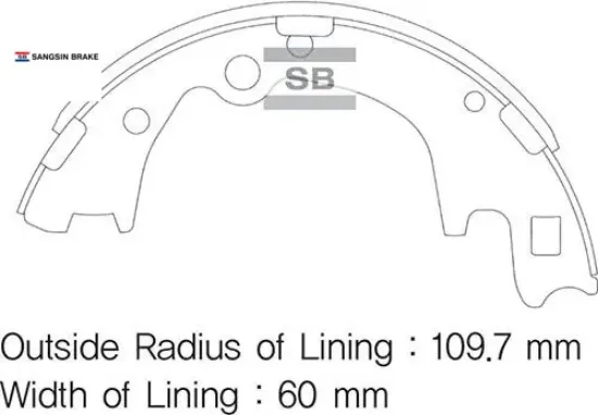Arka kampana pabuç balata h-1 2.5l d4cb libero kamyonet 01- sangsın 5830547a00 resmi