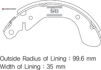 Arka fren pabuç balata chevrolet aveo 08 11 kalos 1.2-1.4 05 spark 10 sangsın 95145057/ 95017074/ 96473229/ 93740252 resmi