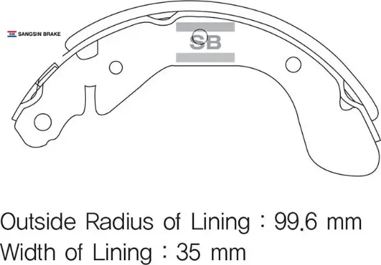 Arka fren pabuç balata chevrolet aveo 08 11 kalos 1.2-1.4 05 spark 10 sangsın 95145057/ 95017074/ 96473229/ 93740252 resmi