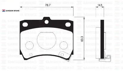 Ön fren balata prıde 1.3l 90- / 121 1.3l 87-90 sangsın mda193328z/ da193328z/ kk1503328z resmi