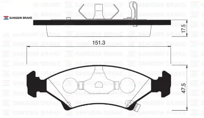 Ön balata sephıa 1.5ı 16v-1.8ı 16v 96-98 gdb3224-gdb3096 sangsın ok2y33323z/ wva23384/ wva23385 resmi
