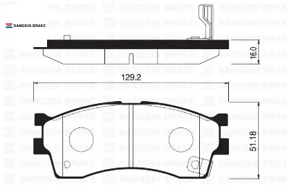 Ön fren balata rıo 1.3l 1.5l 02-04 / carens 1.5l 1.6l 00-02 / shuma 1.5l 1.6l hb 01-04 / clarus 1.6l sangsın 0k2n13328z/ wva23873 resmi