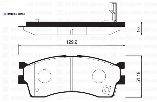 Ön fren balata rıo 1.3l 1.5l 02-04 / carens 1.5l 1.6l 00-02 / shuma 1.5l 1.6l hb 01-04 / clarus 1.6l sangsın 0k2n13328z/ wva23873 resmi
