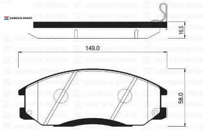Ön fren balata starex 2.5l d4cb libero 01- / santafe 2.0l d4ea crdi 01-05 / actyon. Kyron 2.0l xdi 4 sangsın 581013aa20/ 5810126a30 resmi