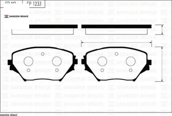 Ön fren balata rav4 2.0l 1az-fe aca21 01-05 sangsın 0446542070/ 0446542071/ 0446542080 resmi