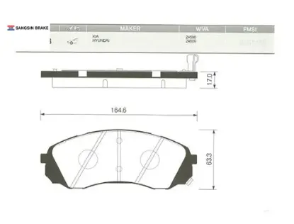 Ön fren balata h-1 2.5l d4cb crdi 140hp 06- / carnıval 2.7l 2.9l 06- sangsın 581014de00/ 581014ha00/ 581014ha50 resmi