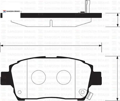 Ön fren balata yarıs 1.3l 2nz-fe ncp10 japon üretim 99-02 abs li araçlar için sangsın 0446517101/ 0446552011/ 0446517140 resmi
