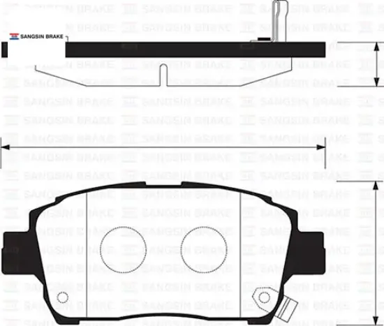 Ön fren balata yarıs 1.3l 2nz-fe ncp10 japon üretim 99-02 abs li araçlar için sangsın 0446517101/ 0446552011/ 0446517140 resmi