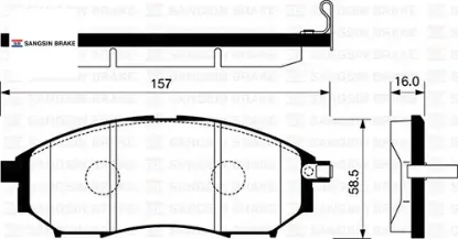 Fren balatası ön koleos 08  navara 2.5l yd25ddti d40 4x2 4x4 10- / pathfınder 2.5l yd25ddti dci r51 sangsın 410603072r/ 41060cc090/ d1060ej20a resmi