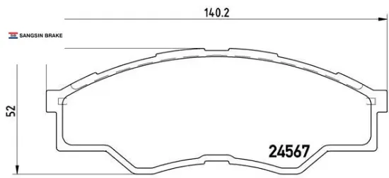 Ön fren balata hılux 2.5l 2kdftv kun15 vıgo 4x2 08-09 sangsın 044650k160/ 04465yzzqa/ 044650k010 resmi