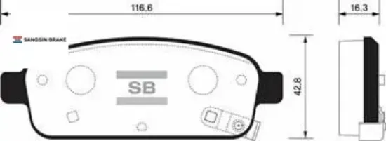 Arka fren balatası astra j 09 mokka 12 zafıra c 12 cruze 09 trax 11 aveo hb 13 sangsın 95516192/ 1605262/ 13473427/ 95530021 resmi