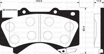 Ön fren balata land cruıser 4.5l 1vd-ftv vdj200 dizel d4-d 08- 4.6l uzj200 v8 08- sangsın 0446560280/ 044650c020/ wva24386 resmi