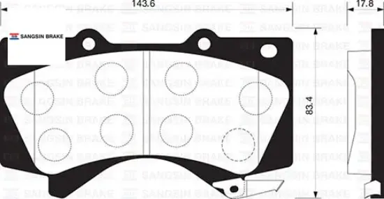 Ön fren balata land cruıser 4.5l 1vd-ftv vdj200 dizel d4-d 08- 4.6l uzj200 v8 08- sangsın 0446560280/ 044650c020/ wva24386 resmi