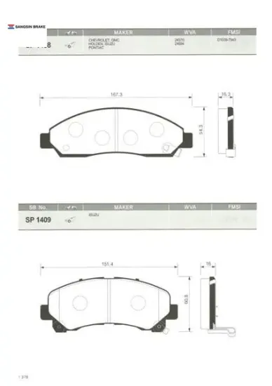 Ön fren balata ısuzu d-max 2.5l ddi 163hp euro5 4x2 4x4 12- y.m. Sangsın 94770229/ 8980791040 resmi