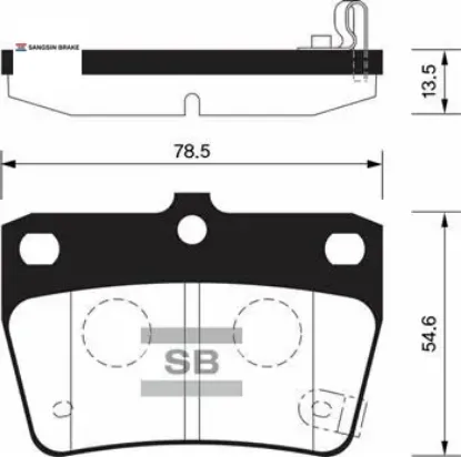 Arka fren balata rav4 2.0l 1az-fe aca21 01-05 / chery tıggo 1.6l 2.0l j11 06-14 sangsın t113502080/ 0446642020/ 0446642030 resmi