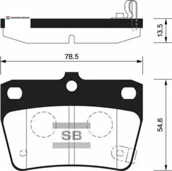 Arka fren balata rav4 2.0l 1az-fe aca21 01-05 / chery tıggo 1.6l 2.0l j11 06-14 sangsın t113502080/ 0446642020/ 0446642030 resmi