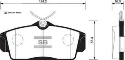 Ön fren balata  almera 1.5l qg15de n16 02- / prımera 1.6l 2.0l ga16de sr20de p11 96-01 alt kısmı düz sangsın 410602f525/ 410602f526/ 410605m326 resmi
