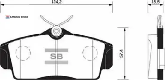 Ön fren balata  almera 1.5l qg15de n16 02- / prımera 1.6l 2.0l ga16de sr20de p11 96-01 alt kısmı düz sangsın 410602f525/ 410602f526/ 410605m326 resmi