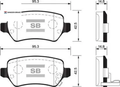 Arka fren balata ceed 1.4l 1.6l gdı. Crdı 12- / venga 1.4l 1.6l 09- / ix20 1.4l 10- / astra g h 98- sangsın 1605967/ 1605086/ 583021pa30 resmi