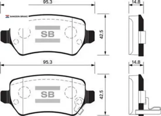 Arka fren balata ceed 1.4l 1.6l gdı. Crdı 12- / venga 1.4l 1.6l 09- / ix20 1.4l 10- / astra g h 98- sangsın 1605967/ 1605086/ 583021pa30 resmi