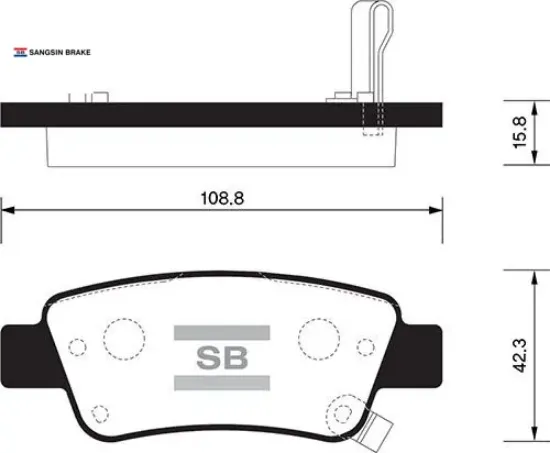 Arka fren balata cr-v 2.2l n22a ctdi dizel re6 06- / cr-v 2.0l r20 benzinli re5 otomatik vites 07-15 sangsın 43022swwg01/ 43022swwg02/ 43022swwg00 resmi