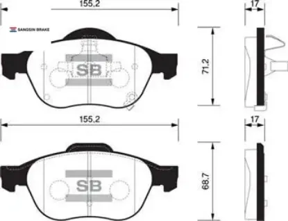 X ön balata avensıs 1.8 vvtı- 2.0 vvtı 01-03 15 lik sangsın 0446505090/ 0446505080/ wva23996 resmi