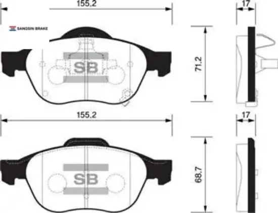 X ön balata avensıs 1.8 vvtı- 2.0 vvtı 01-03 15 lik sangsın 0446505090/ 0446505080/ wva23996 resmi
