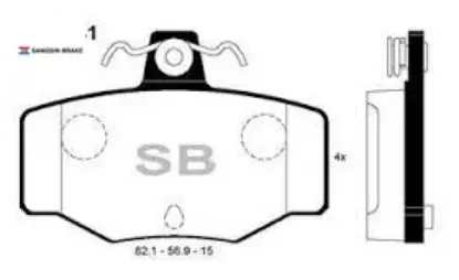 Arka fren balata  almera 1.5l qg15de n16 02- / prımera 1.6l 2.0l ga16 sr20 p11 97-01 sangsın 440603f025/ 4406070j26/ d4060bm40a resmi
