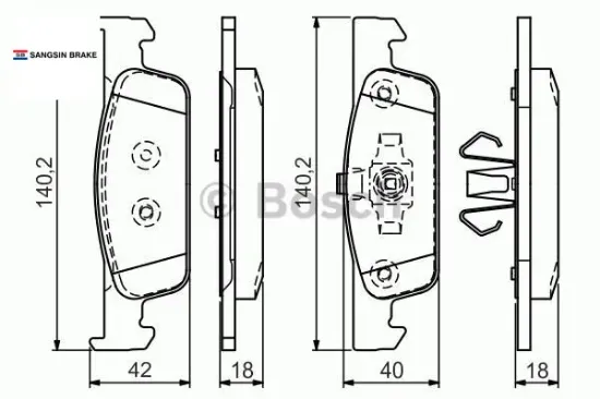 Ön fren balata clıo ıv 12 logan ıı 12 sandero ıı 12 sangsın 410602581r/ 410605612r/ 410605951r resmi