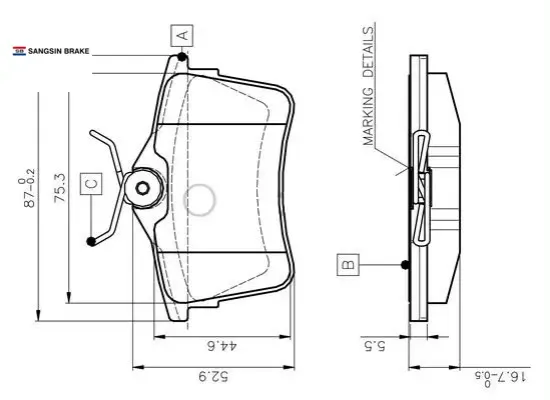 Arka fren balatası 307 00 09 308 07 14 partner 08 partner tepee 08 berlıngo 08 c4 04 16 xsara pıcass sangsın 1623180680/ 4254.14/ 4254.15/ 4254.29 resmi