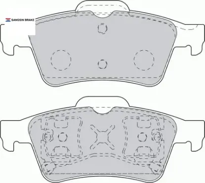Arka fren balata focus ıı 05- / connect 06- / c-max 06- /  prımera p12 02- / laguna ıı 01- / megane sangsın 7701206609/ 1605196/ 2t142m008a1a resmi
