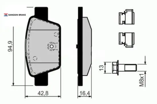 Arka fren balatası stılo 02 lınea 07 bravo ıı 07 14 mito 08 multıpla 99 sangsın 77364590/ 77363518/ 77362768/ 9949280 resmi