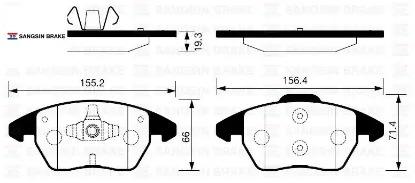 Ön balata 307 03 207 1.6 07 308 07 3008 09 c4 04 gdb1605 sangsın 4252.60/ 4253.43/ wva23589 resmi