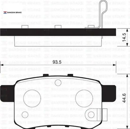 Arka fren balata accord 2.0l r20a3 cu1 08- sangsın 43022tl1g00/ 43022tl1g01/ 43022ta0a00 resmi