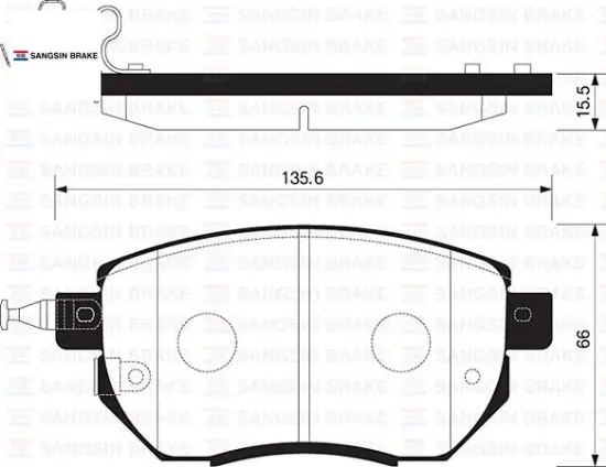 Ön fren balata  murano 3.5l vq35 z50 03-08 / fx35 fx45 02- sangsın 41060cg00j/ 41060cg091/ wva23834 resmi