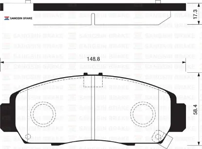 Ön fren balata cıvıc 1.6l r16a2 vtec sedan fb7 12-15 - telli tip balata sangsın 45022te0a60/ 45022tl2a00/ 45022tr0e01 resmi