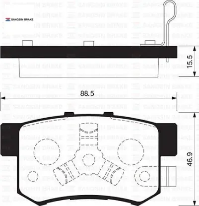 Arka balata crv ıı 2.0-2.4 vtec-2.2ctdı 02-06 crv ııı 2.0i vtec-2.2ictdı 01-07 gdb3438 sangsın 43022tl0g50/ 43022s9ae00/ wva24231 resmi