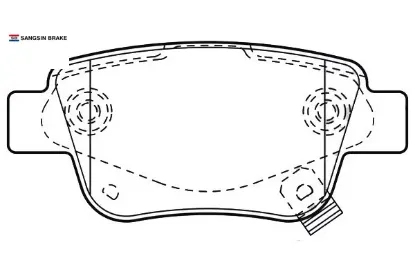 Arka fren balata avensıs 1.6l 3zzfe vvti zzt250 03-08 / 2.0l 1az-fe 1azfse azt250 03-08 sangsın 0446605010/ 0446605020/ 0446628110 resmi