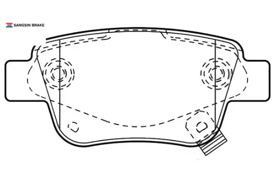 Arka fren balata avensıs 1.6l 3zzfe vvti zzt250 03-08 / 2.0l 1az-fe 1azfse azt250 03-08 sangsın 0446605010/ 0446605020/ 0446628110 resmi