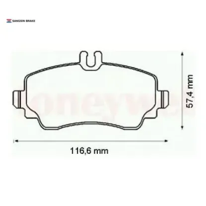 Fren balatası arka c-class w205 s205 c205 a205 sangsın a0004209403 resmi