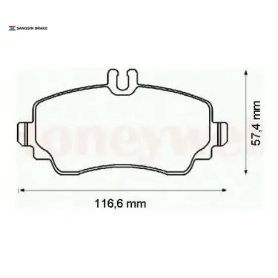 Fren balatası arka c-class w205 s205 c205 a205 sangsın a0004209403 resmi
