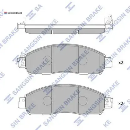 Ön fren balata  navara 2.3l ys23 d23 16- sangsın d10604kj1a/ d10604kh0c resmi