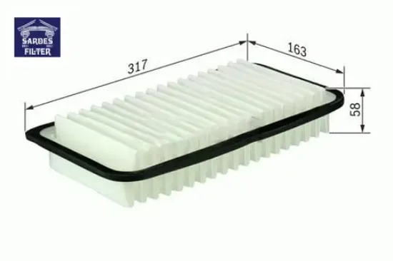 Hava filtresi yarıs 1.4 d-4d 06-08 sardes 178010n020 resmi