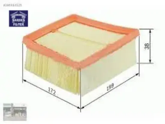 Hava filtresi fiesta v 1.6 tdci 90hp 11.04- sardes 5s619601aa/ 1338536 resmi