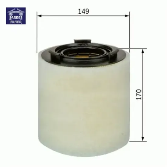 Hava filtresi polo 1.4gtı-1.6tdı 09- -ıbıza v-fabıa 1.2tsı-1.2tdı-1.4tsı-1.6tdı 09- roomster 10- sardes 6r0129620a resmi