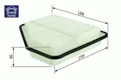 Hava filtresi honda cıvıc vııı hb fn-fk 1.4 10/08 > 100ps x sardes 17220rsje00 resmi