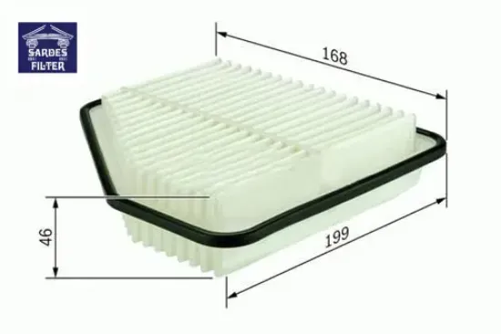 Hava filtresi honda cıvıc vııı hb fn-fk 1.4 10/08 > 100ps x sardes 17220rsje00 resmi