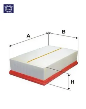 Hava filtresi golf vıı 1.6-2.0 tdı 12 a3-leon-octavıa 1.6-1.8-2.0 tdı 12 sardes 5q0129620b resmi